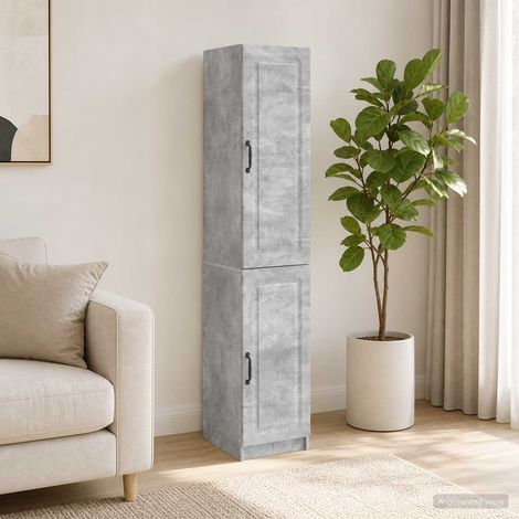 vidaXL Schrankset 2 pcs Betongrau Holzwerkstoff (1/5)