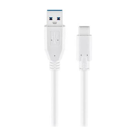 67188 Cable Goobay USB 3.0 Type C - A 1m MM (Blanc)
