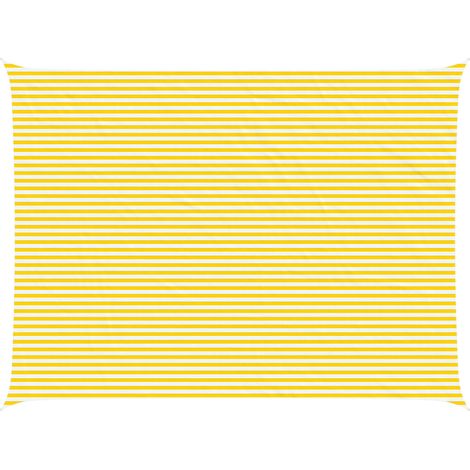 Toldo Vela de Sombra Amarillo y 8 x 6 m 100% Poliéster Oxford vidaXL