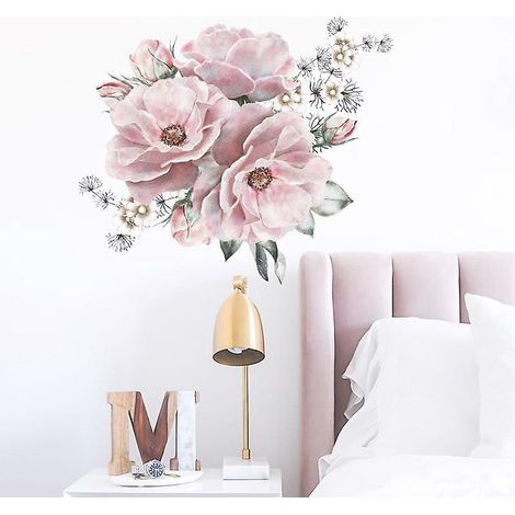 stickers Muraux Fleur De Pivoine, Stickers Muraux Vintage Fleur, Sticker Muraux Fleurs, Stickers Muraux Dcoratifs Pivoine, Autocollant Mural Pivoi (1/5)