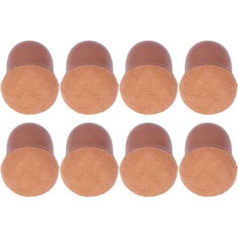 8 Housses Pieds de Chaise TPE Lot de 8 Protège-Sols Marron, Embouts pour Pieds de Table Tabouret, Capuchons Antidérapants Taille S (1/5)