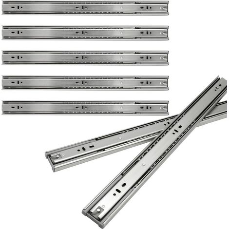 VINGO Schubladenschienen Schubladenauszug Soft Close Vollauszug Teleskopschiene Schubladenauszüge für Schubladen Schienensystem Auszugsschienen Gleitschiene Schubladenauszug 45kg Länge 550mm 4Paar (1/5)