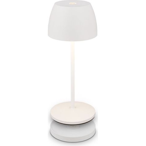 Mini LED Tischleuchte kabellos IP44 Akku Tischlampe Aussen/Innen Ladestation