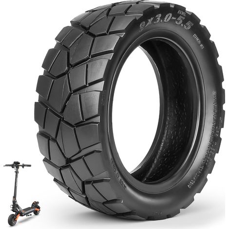 9x3,0-5,5 Kukirin G2 Pro Pneus Tubeless, 9 Pouces Pneus Tout-Terrain pour Trottinette électrique Kukirin G2 Pro, Roues de Secours Avant/Arrière Résistants à l'Usure (1 Pièce) (1/5)