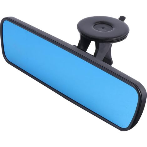 Rétroviseur Design Anti-éblouissement à Ventouse pour Voiture Intérieur et Grand Angle de Vue Arrière en Plastique et Verre Noir Bleu pour Usage Intérieur (1/5)
