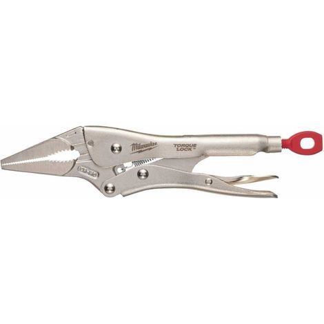 Milwaukee Langbeck-Gripzange TORQUE LOCK mit geraden, langen Backen 230 mm lang, Spannweite 76 mm (1/2)