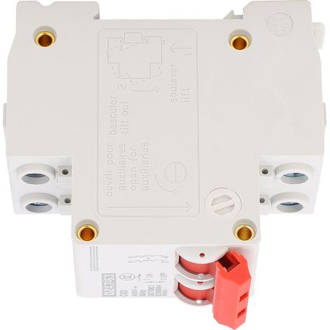 Interrupteur de protection contre les surcharges miniature 2P pour montage sur rail DIN, usage domestique, 400 V, DZ47-63 (1/5)