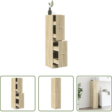 Armoire à pharmacie - Armoire d'apothicaire Chêne Sonoma 30x41x144,5 cm Bois d'ingénierie (1/5)