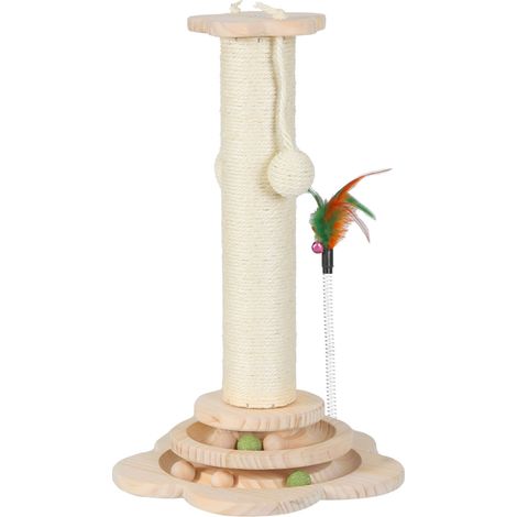 Skylos Cat Scratching Post Strong Natural Sisal Pole 45cm Activity Center Toys (1/5)