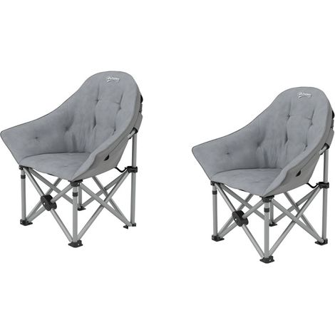2er-Set faltstuhl faltbar Campingstuhl mit Seitentasche Tragetasche gepolstert Outdoor Klappstuhl bis 120kg belastbar robust leicht Angelstuhl Gartenstuhl für Garten Camping Strand