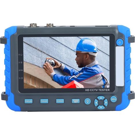 Testeur de vidéosurveillance prenant en charge la caméra IP Testeur De Caméra De Vidéosurveillance Avec Moniteur LCD 5 Pouces, 8MP AHD TVI CVI CVBS, Batterie 18650 Intégrée, Testeur De Caméra De Sécur (1/5)