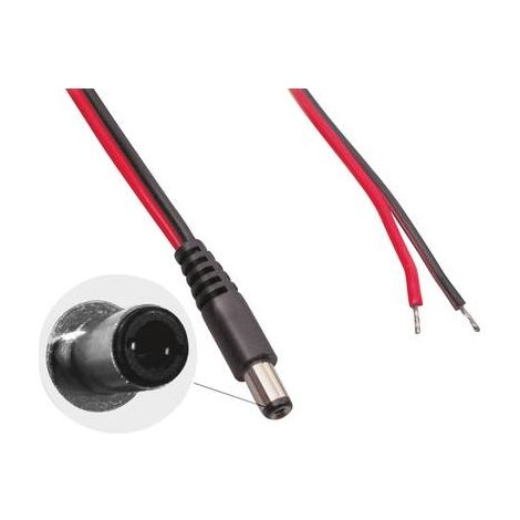 UNBEKANNT DC-KABEL STECKER 2,1X5,5MM 2X0,4MM 2M