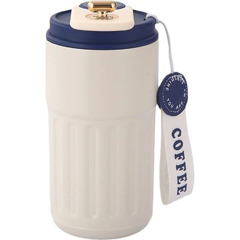 Kaffee-Thermoskanne mit Temperaturanzeige, heiß et kalt, auslaufsicherer Kaffeebecher avec couvercle, isolierter Edelstahlbecher, intelligenter Wasserbecher(Blau) (1/5)