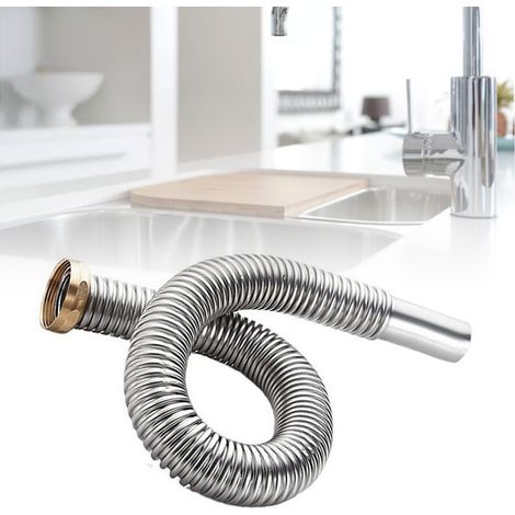 Tuyau vidange évier cuisine acier inoxydable – lavage légumes – accessoire drainage – bassin unique