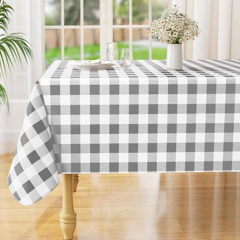 Mantel rectangular de 138 x 178 cm, de vinilo impermeable, lavable y a cuadros, ideal para picnics en interiores y exteriores - Estilo 9 (1/5)