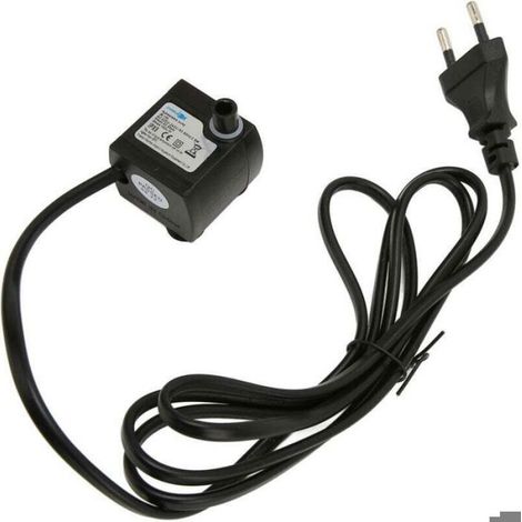 Mini pompe à eau Submersible réglable et silencieuse, pompe de fontaine étanche IPX8 avec ventouse pour Aquarium, prise ue 220-240V, (1/5)
