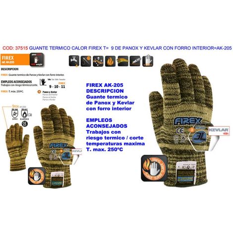 Guante Térmico Calor FIREX T9 de Panox y Kevlar con Forro AK-205