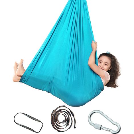Balançoire thérapeutique d'intérieur Topchances pour enfants et adolescents, hamac souple adapté aux enfants ayant des besoins spécifiques, pour le yoga, l'intégration sensorielle, les activités de pl (1/5)