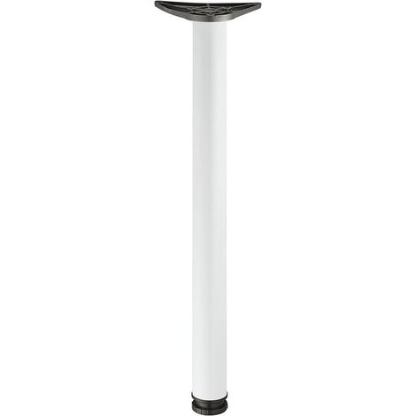 Pied de table RONDELLA diamètre 60mm hauteur 710mm acier laqué blanc 635.06.776 (1/2)