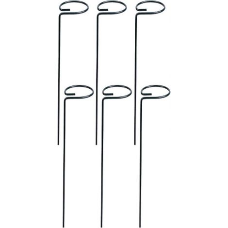pièces - Tuteurs pour plantes - 40 cm/16 pouces - pour Plantes grimpantes - noir - pour fleurs et plantes - métal - Tuteurs pour plantes - support pour plantes semi-circulaire (1/5)