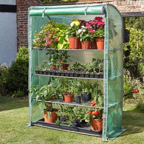 Garden Greenhouse Grow House GroZone Wide Plant Protection Cover Outdoor Heavy Duty Walk-In Poly Tunnel Greenhouse (GroZone Max) (1/5)