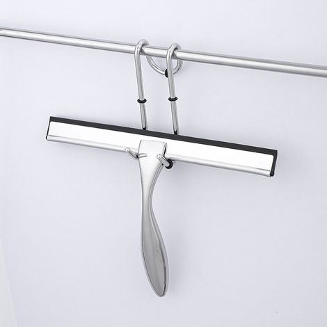 Grattoir de douche en acier inoxydable, grattoir de douche 25 cm sans (1/4)
