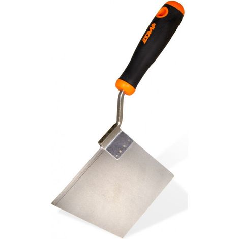 Edma – Couteau à enduire inox 87° – Poignée ergonomique – Application d'enduit sur murs extérieurs – Spécial I.T.E.