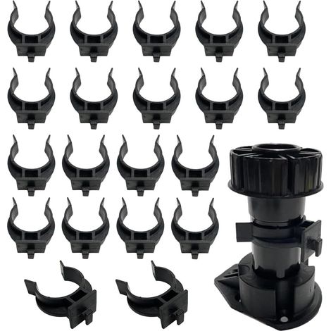 20 x Bath Panel Clips, Kitchen Baseboard Clips, Fixings, Baseboard Clip for Skirting Boards, Kitchen Baseboard Clips, Skirting Board Clips (1/5)