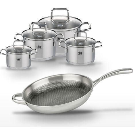 Lot Poêle 32cm & 4 Faitouts Elo Relief Evolution (1/5)