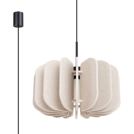 Lampada a sospensione Mula beige/nero 45x146x45cm Sollux (1/4)