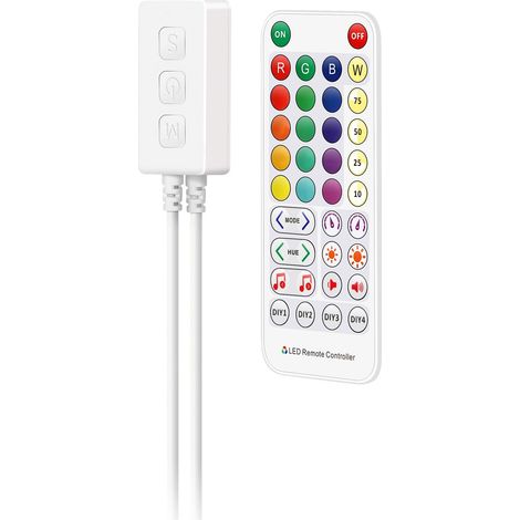 Jandei - Kit control tira led RGB 5V-24V. Mini controlador + mando RF. Manejable por App. 5,2A. SP613E