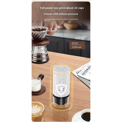 Moulin à café électrique pour grains de café, épices et noix, idéal pour la cuisine, la maison, le bureau et les voyages.-AquaForge (1/5)