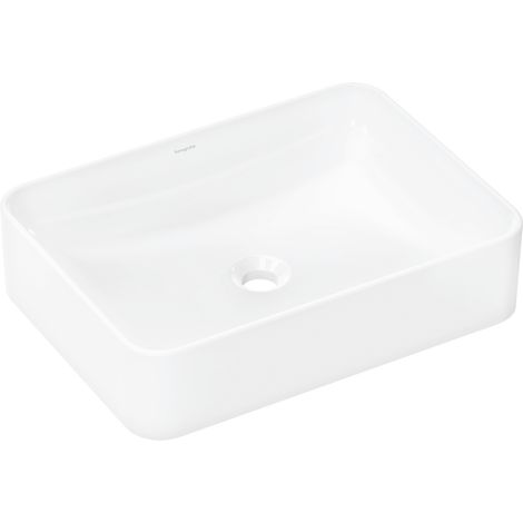 Hansgrohe Xuniva Q - Aufsatzwaschbecken, 55x40 cm, ohne Überlauf, SmartClean, weiß 61075450 (1/5)