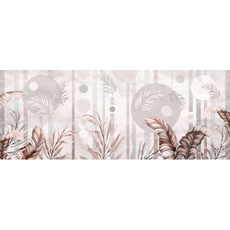 Papier peint panoramique - Feuilles Tropicales - 130 cm x 51 cm (1/2)