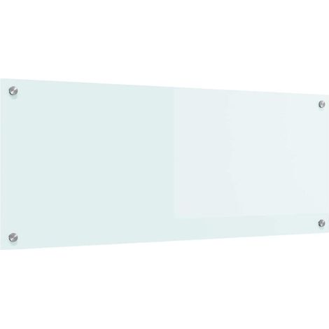 Protection de cuisine Blanc 100 x 40 x 0,8 cm verre trempé CFW29214 (1/5)