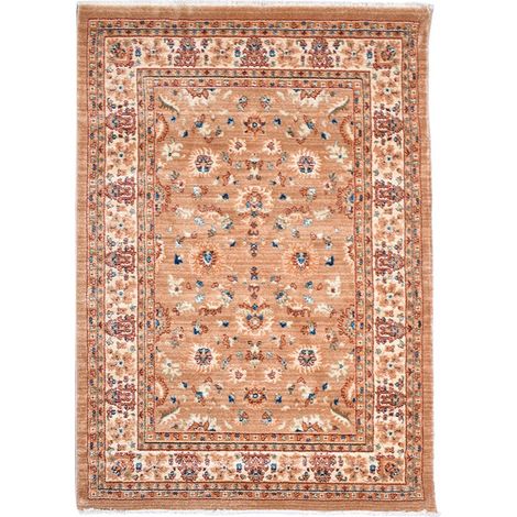 Tapis oriental 80x300 beige et ivoire rectangle motif traditionnel CHOBAY G