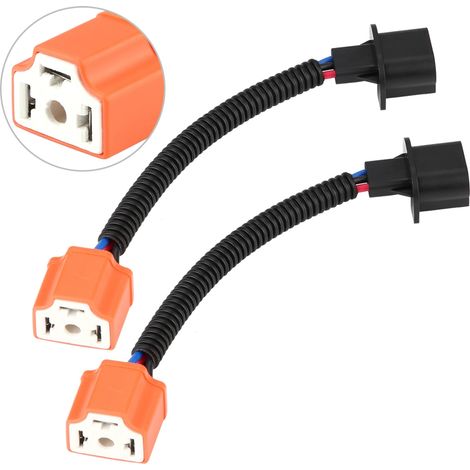 Set mit 2 H13 auf H4 9003 HB2 Scheinwerferadaptern, weibliches Konvertierungskabel für LED-Lampen, Kfz-Stecker, einfacher Austausch. (1/5)