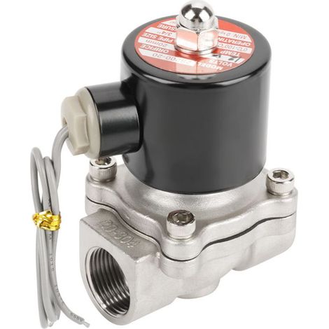 Électrovanne électrique 12V G3/4 "en acier inoxydable 304 normalement fermée, 2 positions (1/5)