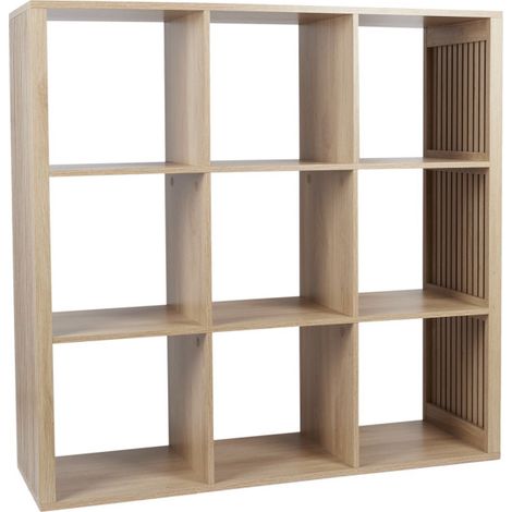 Étagère Modulable 9 Cases "Klaus" 102cm Marron (1/5)