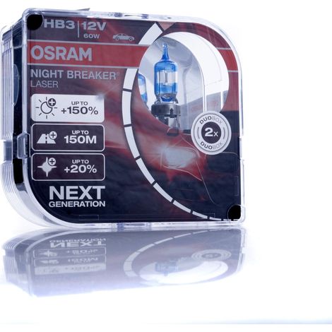 Bombillas halógenas Osram HB3 12 V 3200 K amarillas 60 W P20d (2 unidades) (1/2)
