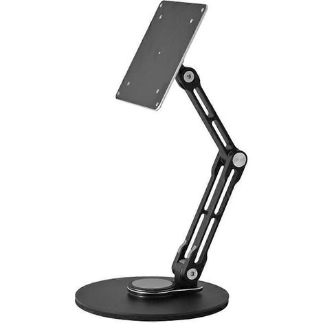Support portable pour tablette, support pour écran compatible VESA, en alliage d'aluminium, pliable et réglable, support de bureau A (1/5)