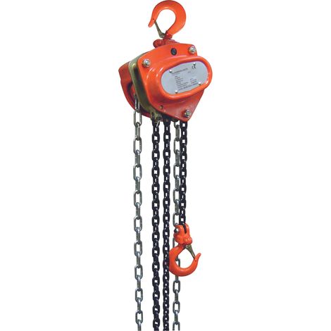 Palan manuel a chaîne cmu 2 t 3m chaînes anti-corrosion levée 3 m LEVAC - 6044E03