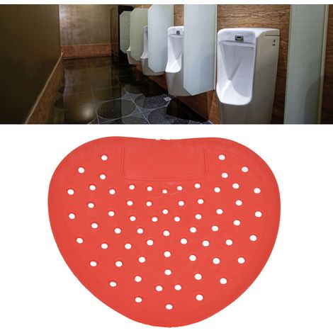 Écran d'urinoir parfumé anti-éclaboussures à larges trous - Désodorisant pour toilettes et salles de bain - Rouge