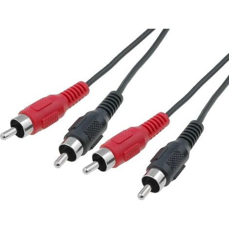 Cable noir RCAx2 0.5m