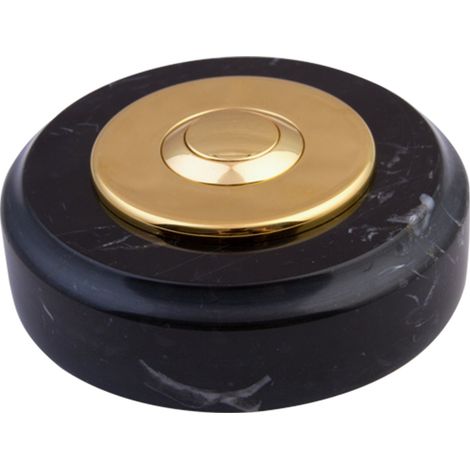 Sonnette Avignon filaire marbre noir collerette laiton
