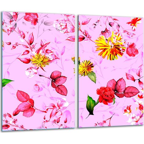 Tagliere in vetro 2x 30x52 fiori (1/5)