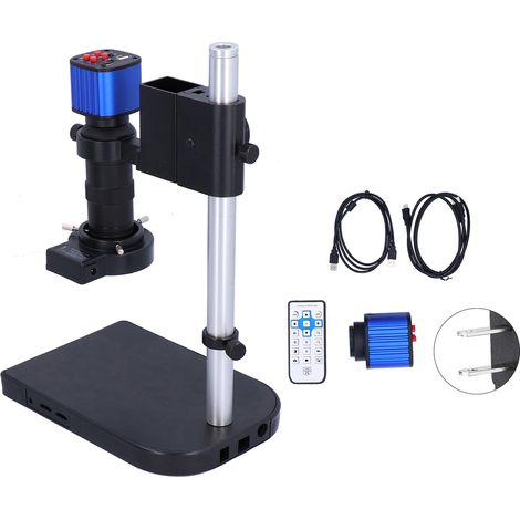 Caméra microscope numérique 24MP pour soudure PCB THT, vidéo industrielle, prise US 100-240V, observation précise, outil électronique.