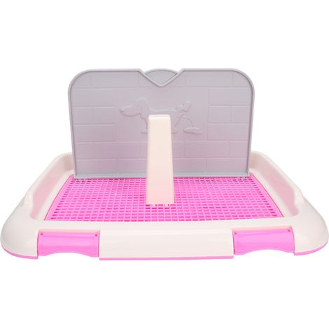 Toilette intérieure pour chien, entraînement pour chiots, pot pour chat, clôture, plateau d'urination programmé, rose (1/5)