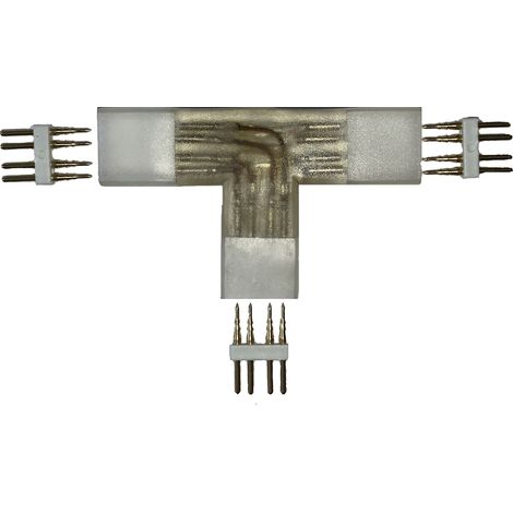 T 8mm conector para cinta de LED 220V 5050 o 2835 25 o 50 metros