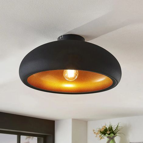 [GEBRAUCHT] B-Ware Lindby Metall Deckenlampe Gerwina Deckenlampe Lampe Leuchte E27 Schwarz Gold
